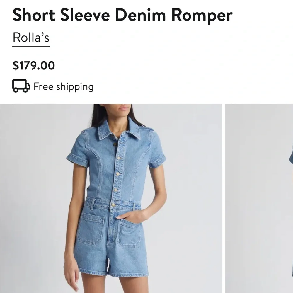 Rollas sailor denim romper. - Picture 4 of 4